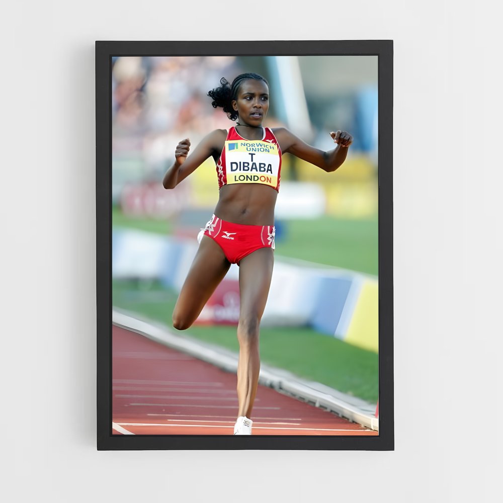 Poster Tirunesh dibaba – affiche Athlétisme (vue 2)